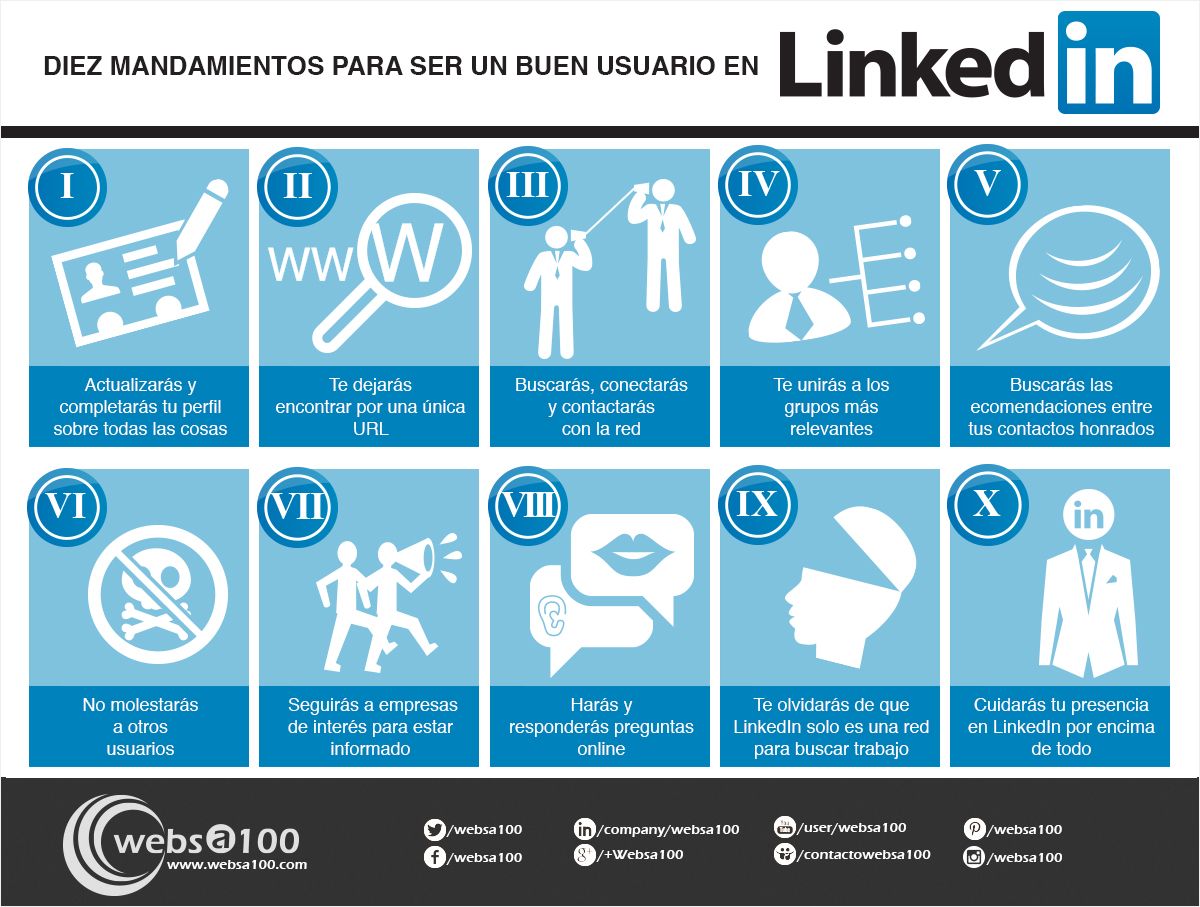 10 mandamientos del usuario de Linkedin